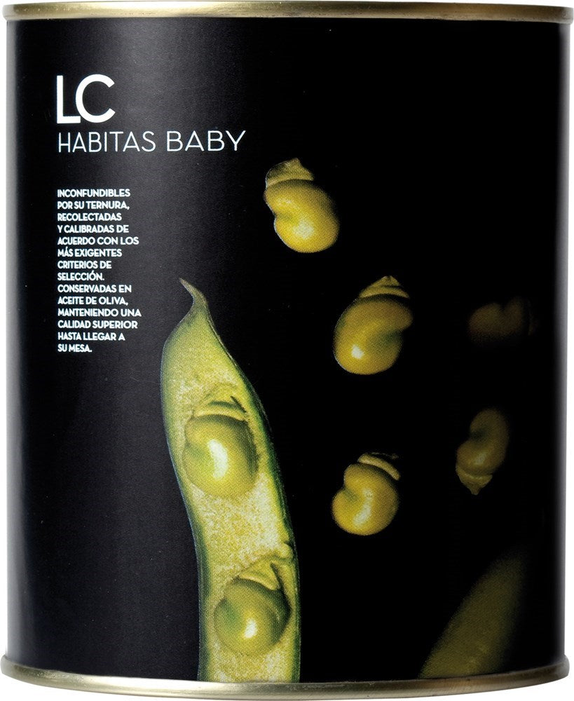 Habitas Extrafinas (Baby Broadbeans) in Olive Oil Tin